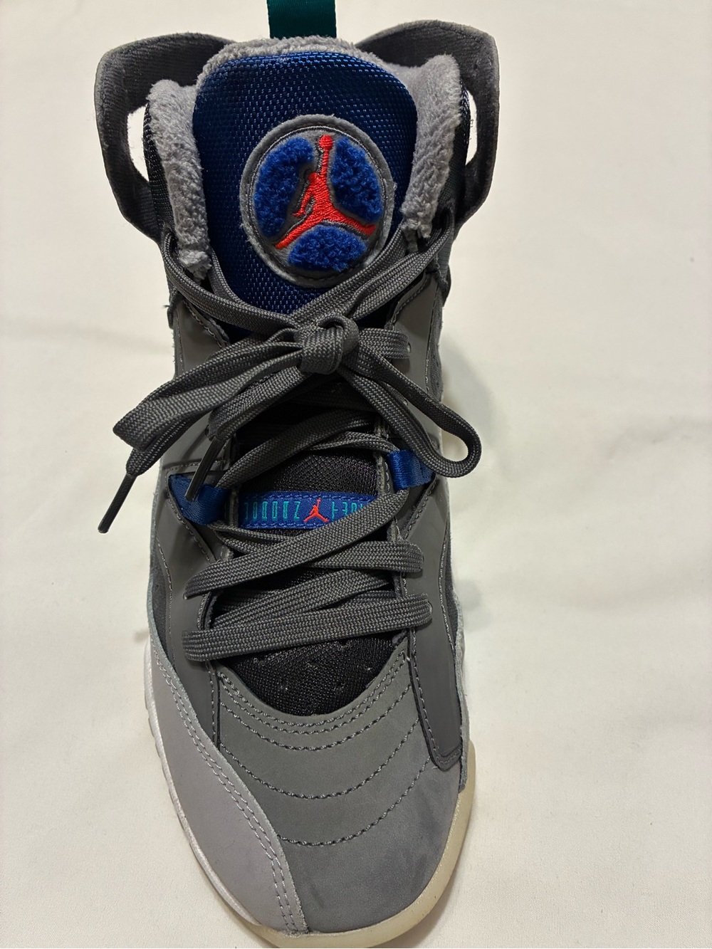 Jordan Kids' Gray and Blue Jumpman High-Top Sneakers